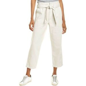 NWT AMO Women's Paperbag Pant High Rise Relaxed Straight Size 28 Vintage Ivory